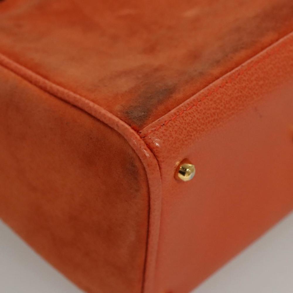 GUCCI Bamboo Hand Bag Suede 2way Orange Gold 000 123 0316 Auth 118353 - Picture 15 of 16